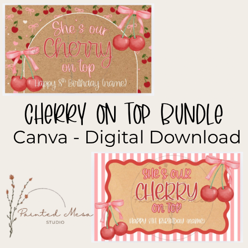 Cherry On Top - 7 Editable Canva Banner Templates